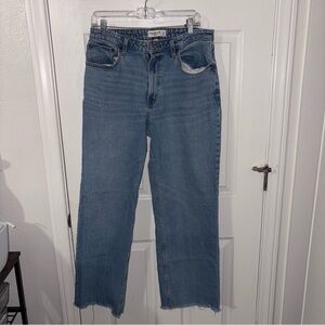 Abercrombie & Fitch The 90s Relaxed High Rise Curve Love Jeans Womens Size 31/12
